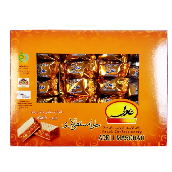 حلوا مسقطی مجلسی با نان ویفر گلس